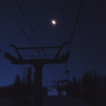 Pre-dawn chairlift ride