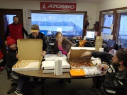Pizza party - I mean staff meeting - at Race City