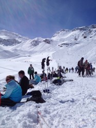 Lunch Tuesday at "the beach" below Mt. Vallon