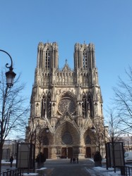 The famous cathedral in Reims