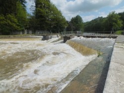 Definitely NOT navigable; the flooded Yonne River in Clamecy