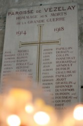 WWI monument in Vézelay